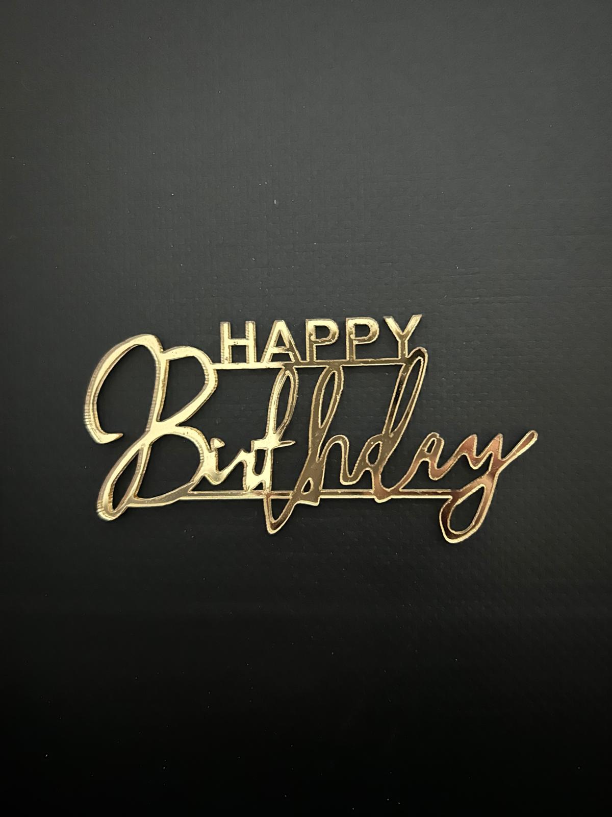 Happy Birthday Pasta Süsü, Gold Pleksi