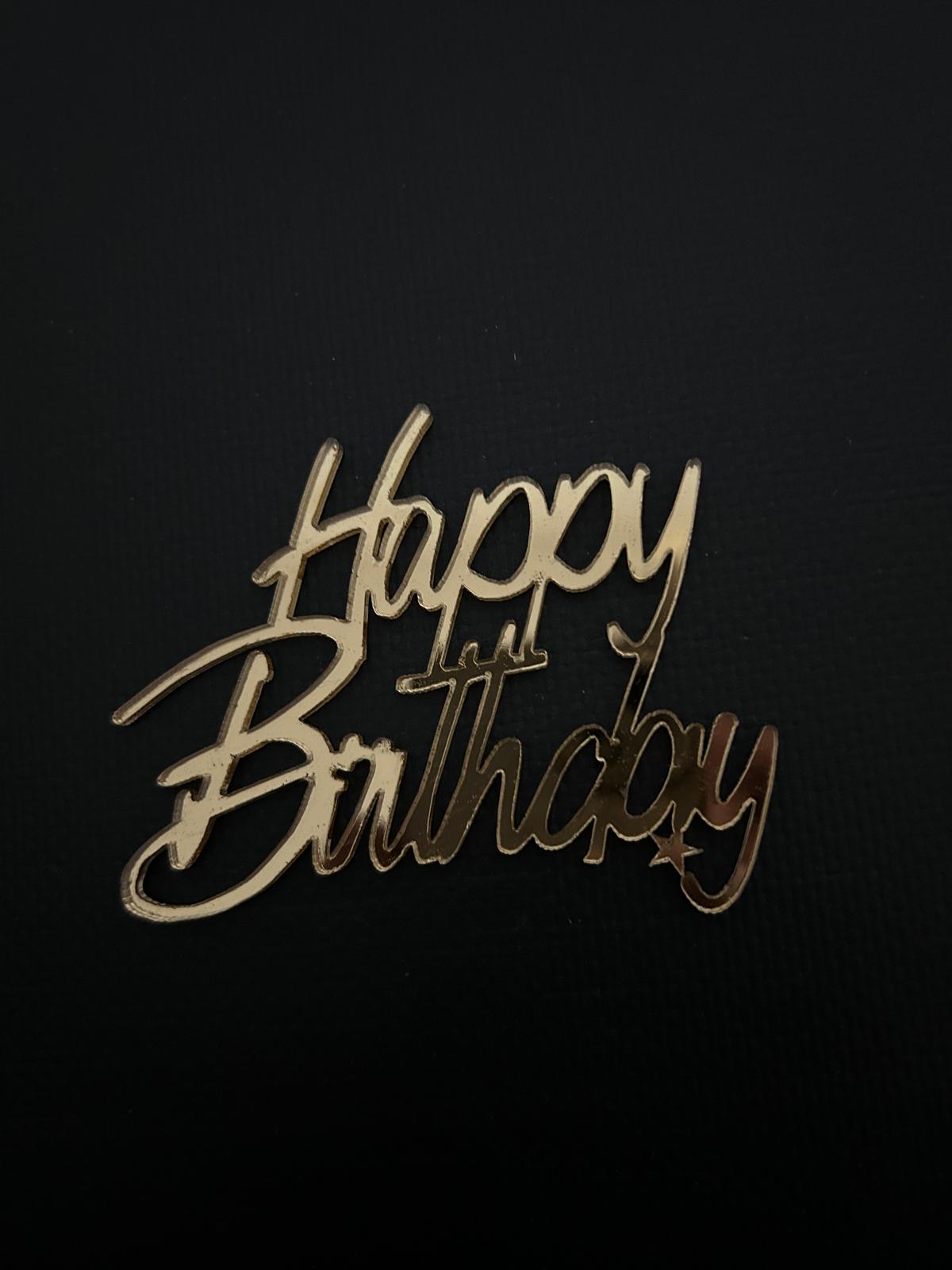 Happy Birthday Gold Pleksi