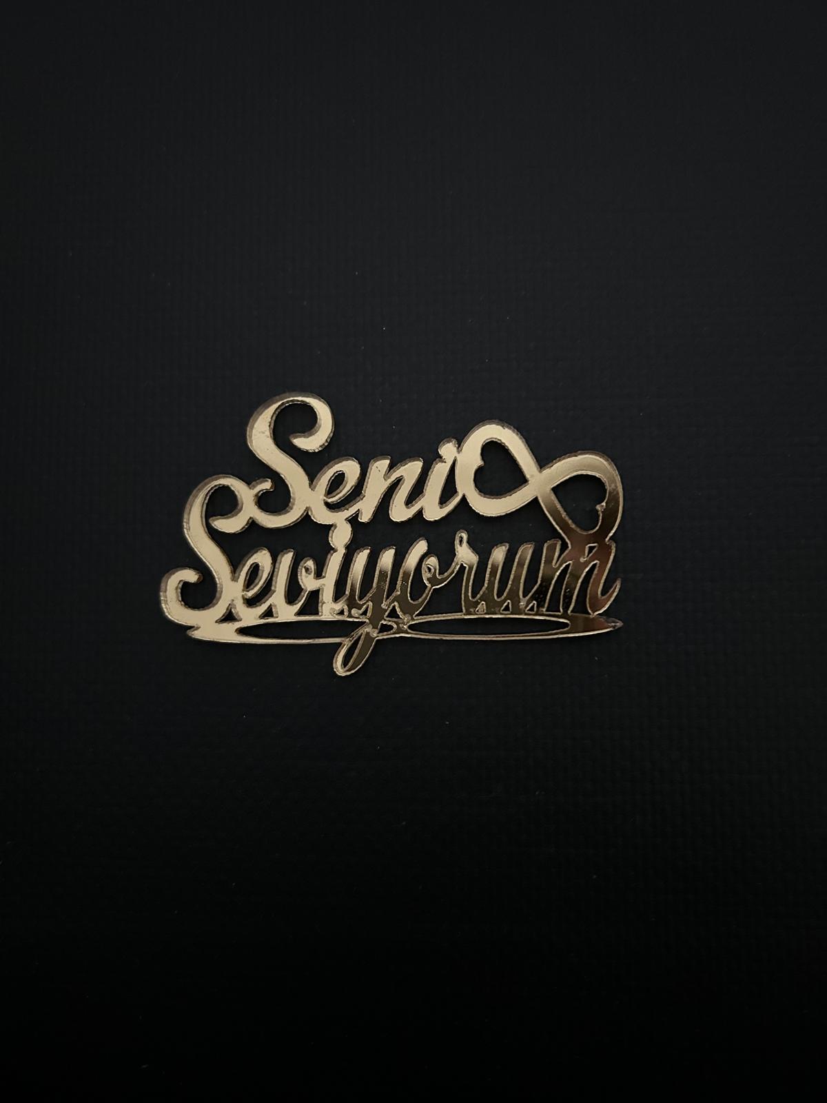 Seni Seviyorum Gold Pleksi