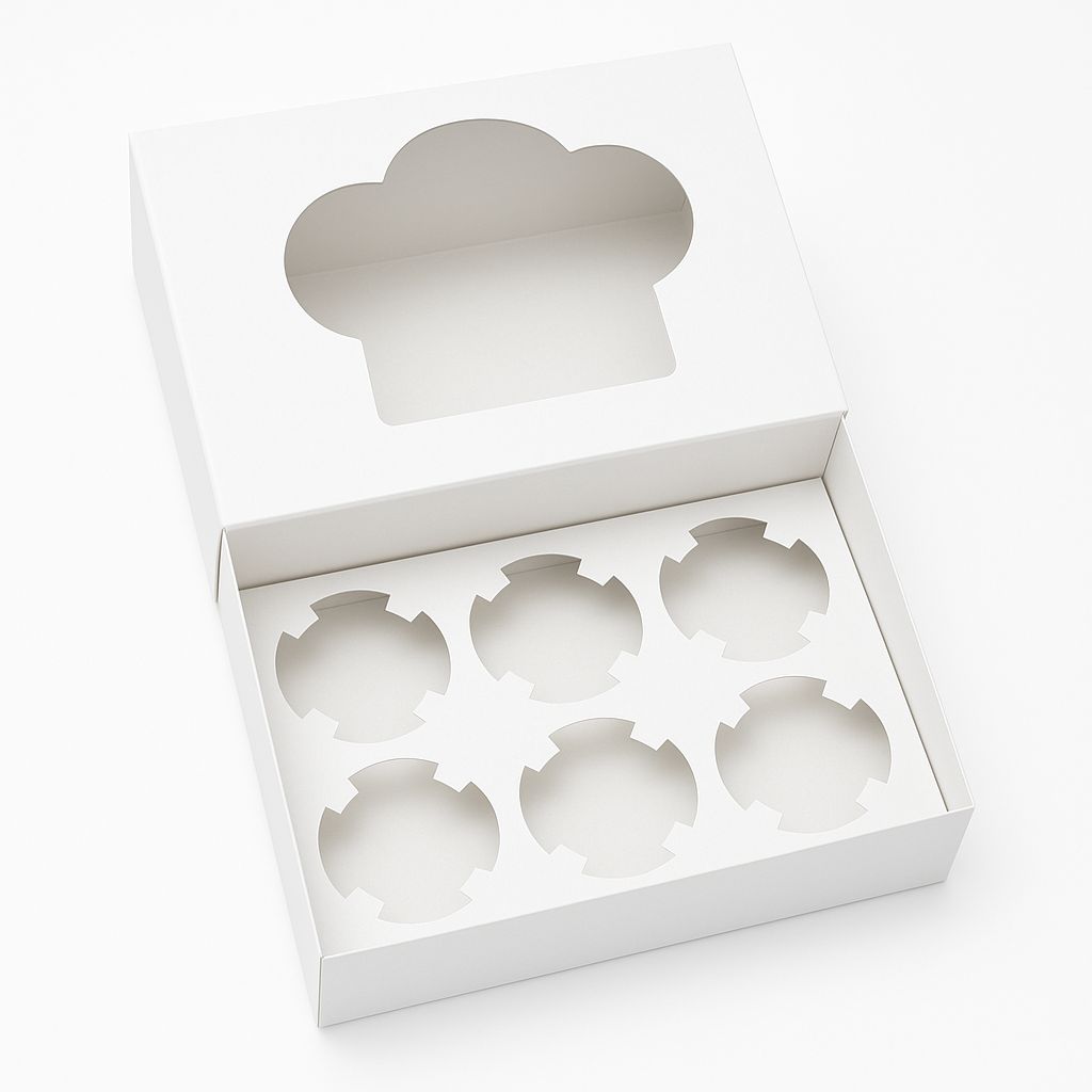 Cupcake Kutusu 6 Bölmeli