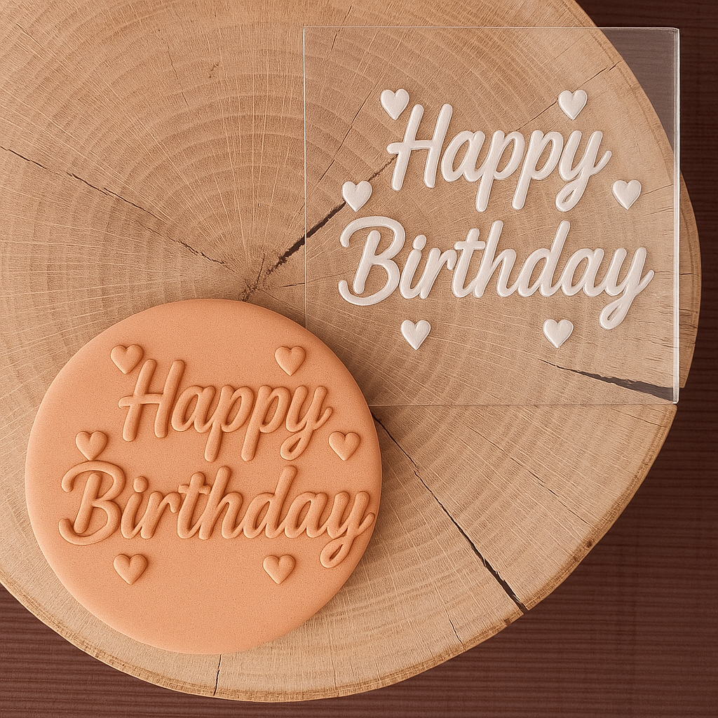 Happy Birthday Kabartma Kalıp H1