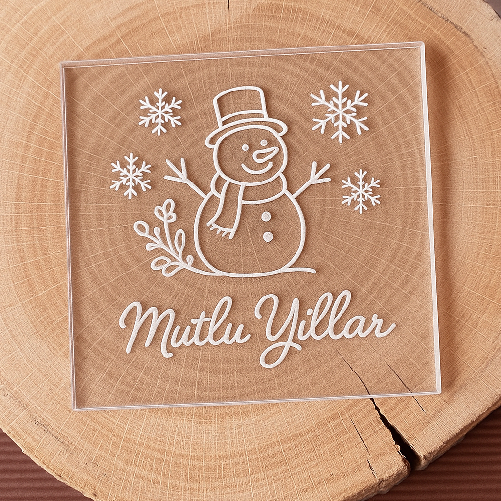 Mutlu Yıllar Kabartmalı Kalıp Y8