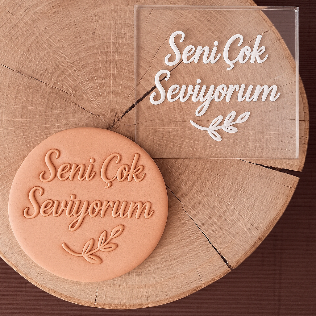 Seni Çok Seviyorum Kabartma Pleksi A3